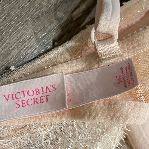 Victoria’s Secret Peach Lace Push Up Garter Corset‎ Slip Size 34C - Picture 13 of 13
